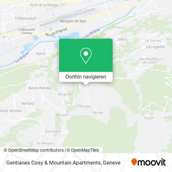 Gentianes Cosy & Mountain Apartments Karte