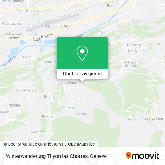 Winterwanderung Thyon les Chottes Karte