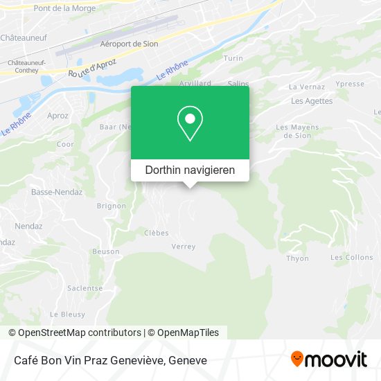 Café Bon Vin Praz Geneviève Karte