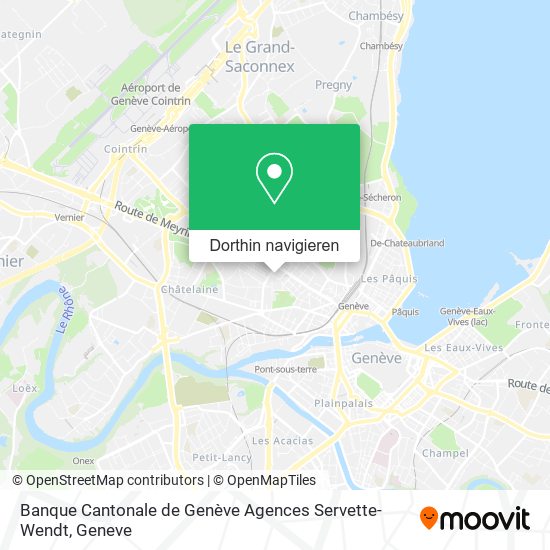Banque Cantonale de Genève Agences Servette-Wendt Karte
