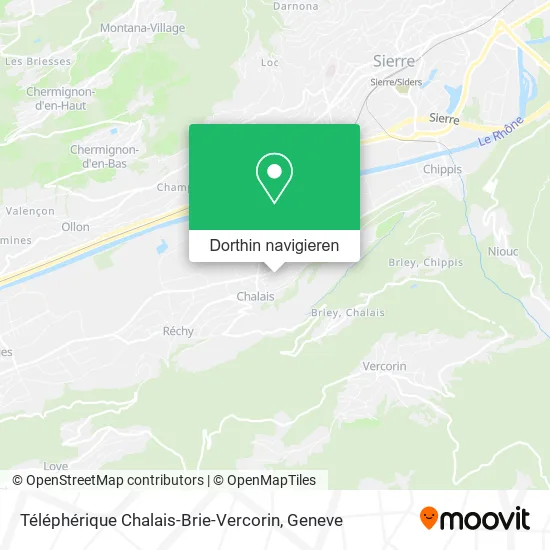 Téléphérique Chalais-Brie-Vercorin Karte