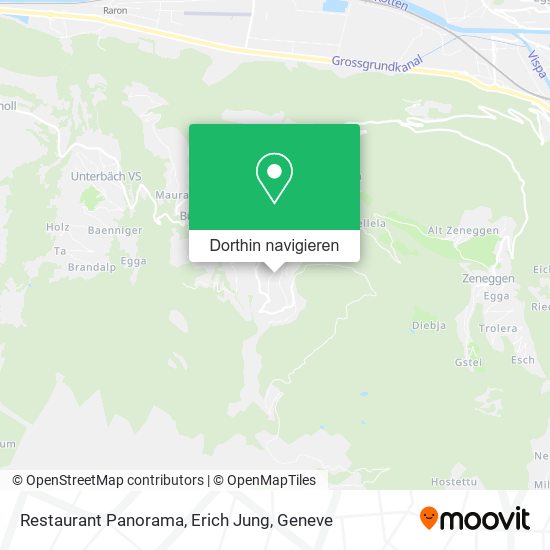 Restaurant Panorama, Erich Jung Karte