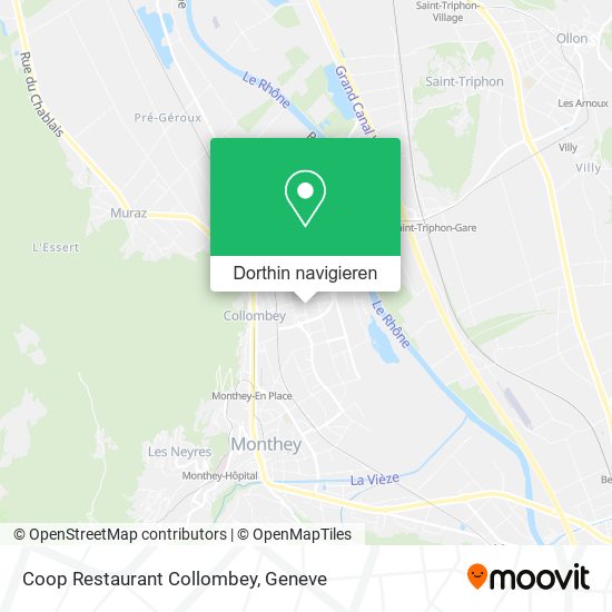 Coop Restaurant Collombey Karte