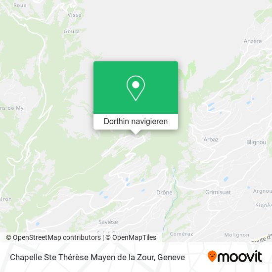 Chapelle Ste Thérèse Mayen de la Zour Karte
