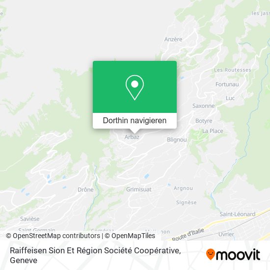 Raiffeisen Sion Et Région Société Coopérative Karte