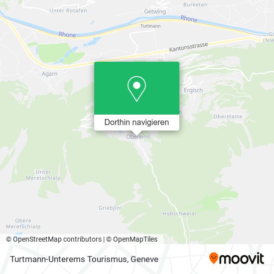 Turtmann-Unterems Tourismus Karte