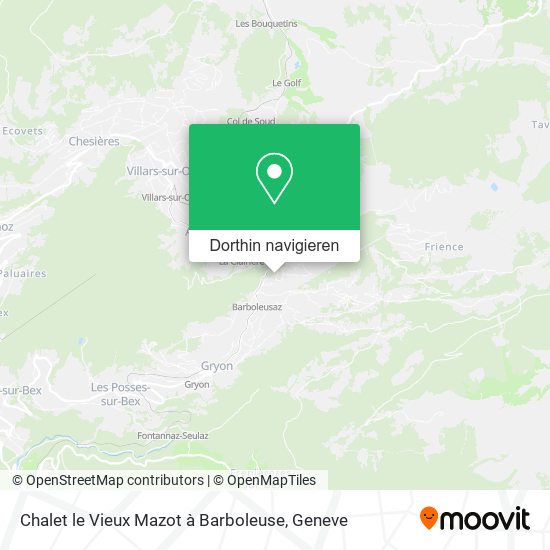 Chalet le Vieux Mazot à Barboleuse Karte