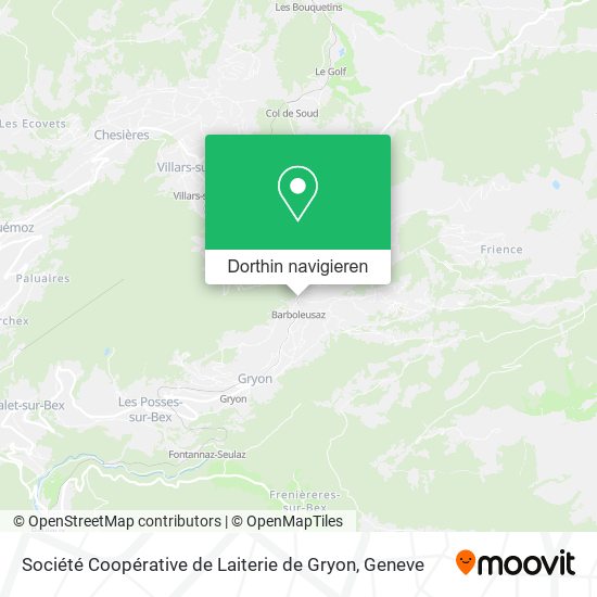 Société Coopérative de Laiterie de Gryon Karte