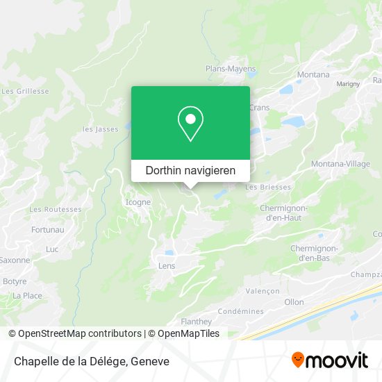 Chapelle de la Délége Karte