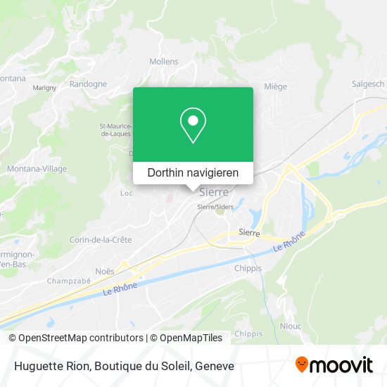 Huguette Rion, Boutique du Soleil Karte