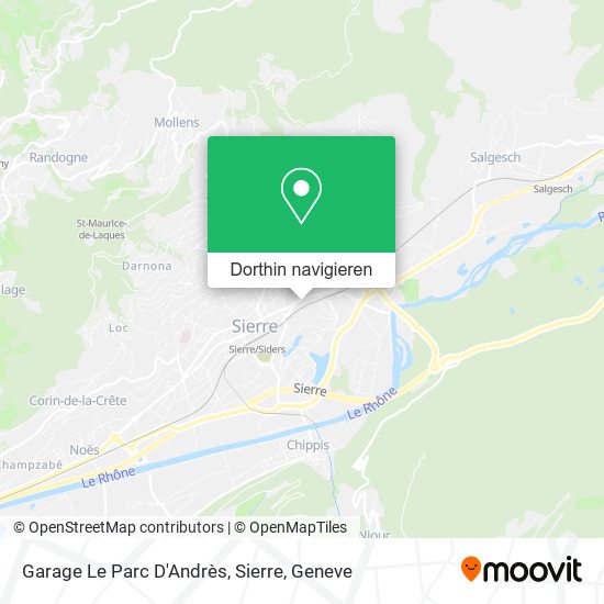 Garage Le Parc D'Andrès, Sierre Karte