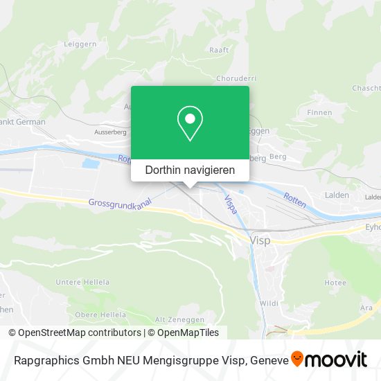 Rapgraphics Gmbh NEU Mengisgruppe Visp Karte