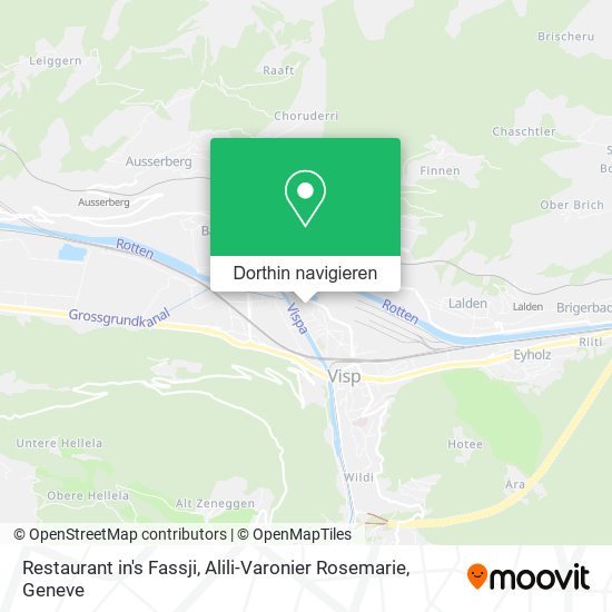 Restaurant in's Fassji, Alili-Varonier Rosemarie Karte