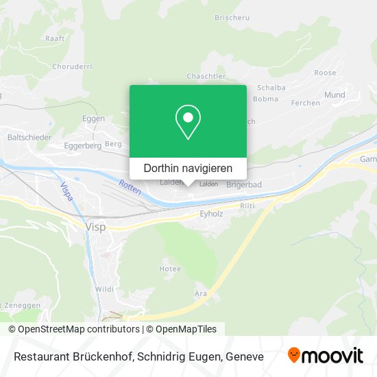 Restaurant Brückenhof, Schnidrig Eugen Karte