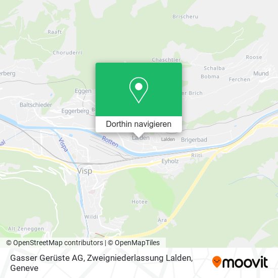 Gasser Gerüste AG, Zweigniederlassung Lalden Karte