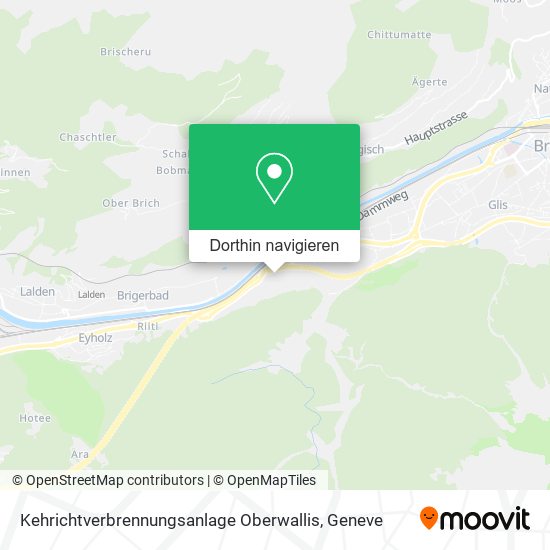 Kehrichtverbrennungsanlage Oberwallis Karte