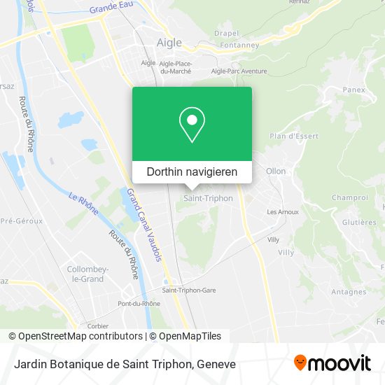 Jardin Botanique de Saint Triphon Karte