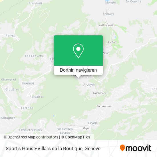 Sport's House-Villars sa la Boutique Karte