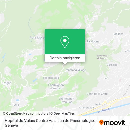 Hopital du Valais Centre Valaisan de Pneumologie Karte