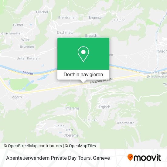 Abenteuerwandern Private Day Tours Karte