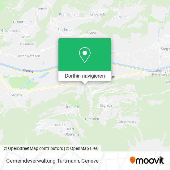 Gemeindeverwaltung Turtmann Karte