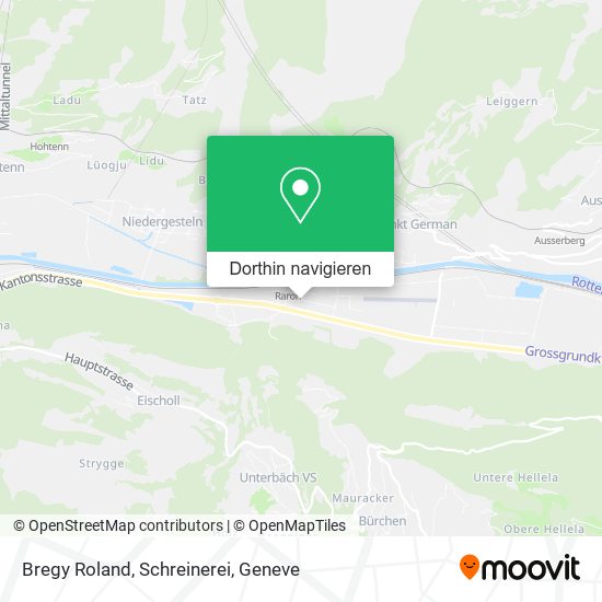 Bregy Roland, Schreinerei Karte