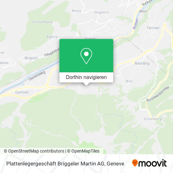Plattenlegergeschäft Briggeler Martin AG Karte