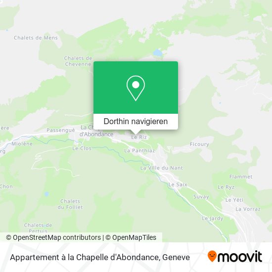 Appartement à la Chapelle d'Abondance Karte