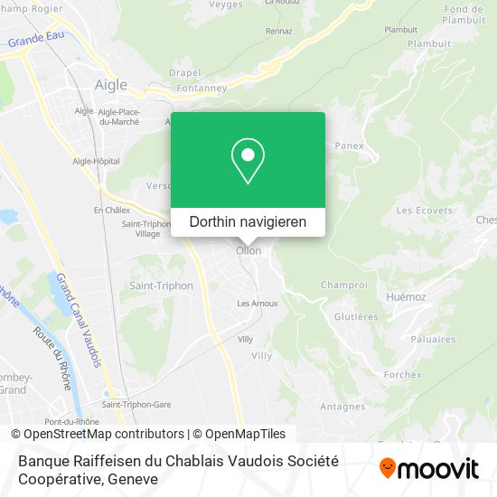 Banque Raiffeisen du Chablais Vaudois Société Coopérative Karte