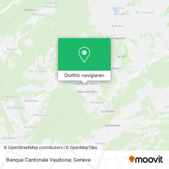 Banque Cantonale Vaudoise Karte