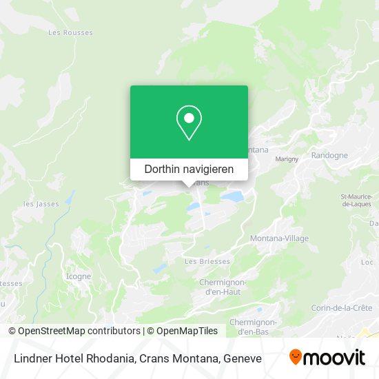 Lindner Hotel Rhodania, Crans Montana Karte