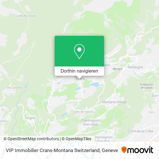 VIP Immobilier Crans-Montana Switzerland Karte