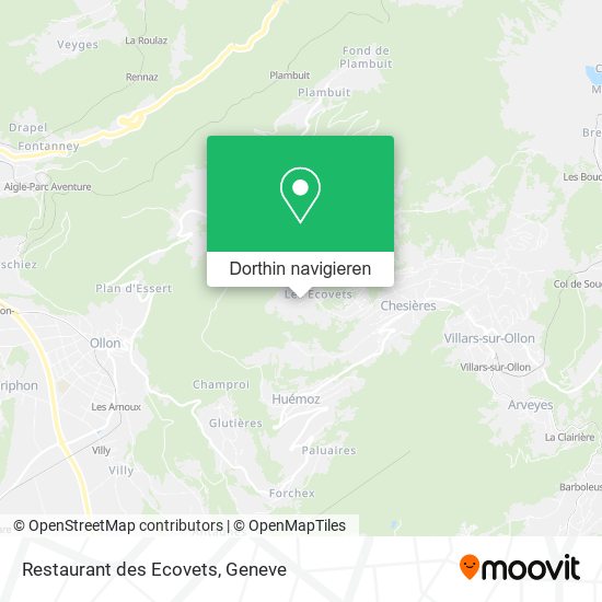 Restaurant des Ecovets Karte