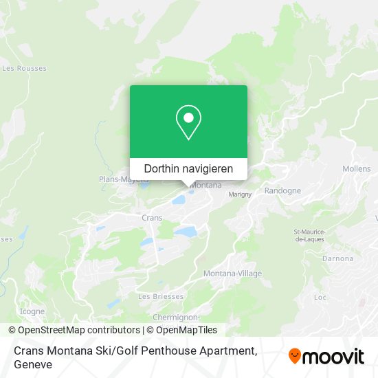 Crans Montana Ski / Golf Penthouse Apartment Karte