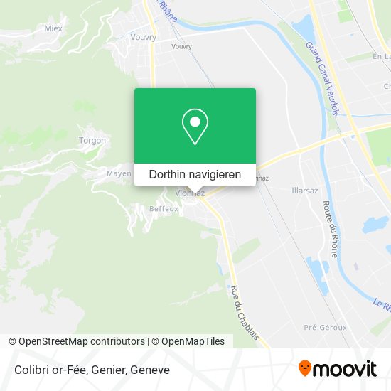 Colibri or-Fée, Genier Karte