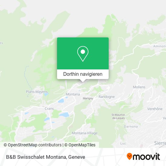 B&B Swisschalet Montana Karte