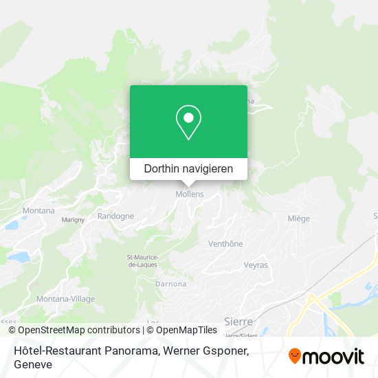 Hôtel-Restaurant Panorama, Werner Gsponer Karte