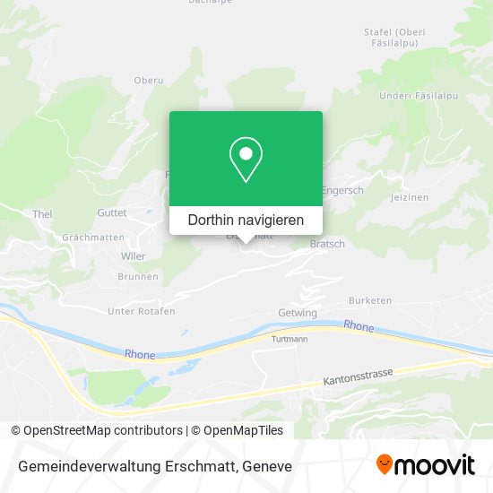 Gemeindeverwaltung Erschmatt Karte