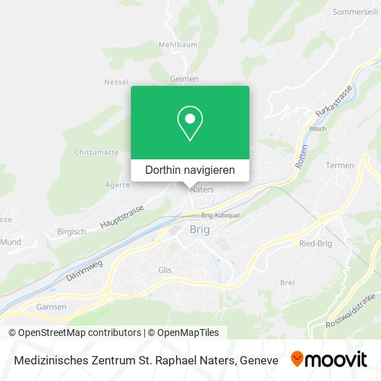 Medizinisches Zentrum St. Raphael Naters Karte