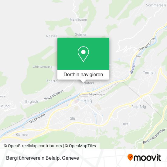 Bergführerverein Belalp Karte