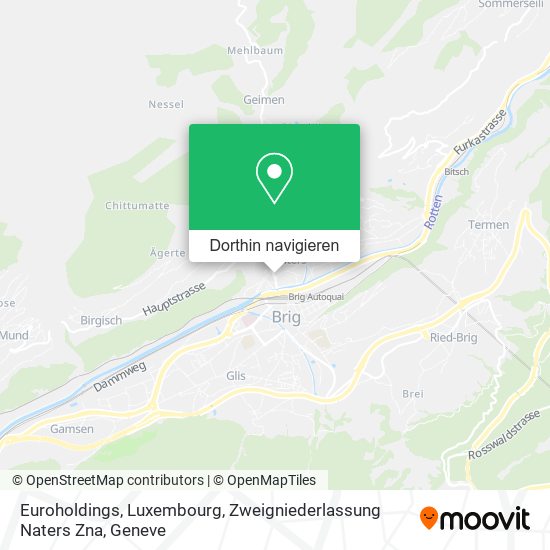 Euroholdings, Luxembourg, Zweigniederlassung Naters Zna Karte