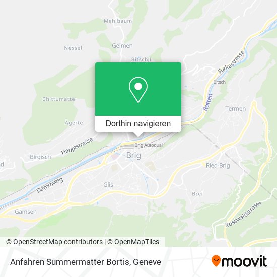 Anfahren Summermatter Bortis Karte