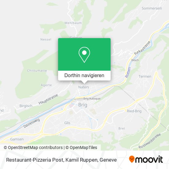 Restaurant-Pizzeria Post, Kamil Ruppen Karte