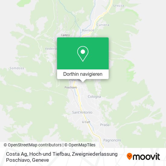 Costa Ag, Hoch-und Tiefbau, Zweigniederlassung Poschiavo Karte