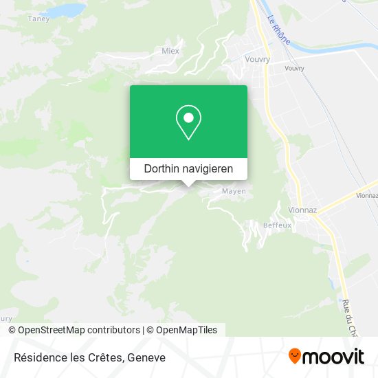 Résidence les Crêtes Karte