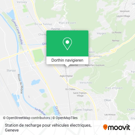 Station de recharge pour véhicules électriques Karte