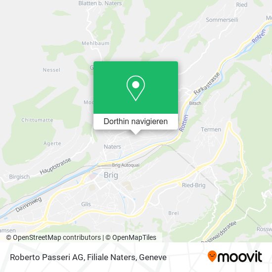 Roberto Passeri AG, Filiale Naters Karte