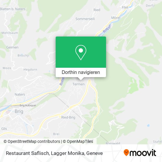 Restaurant Saflisch, Lagger Monika Karte