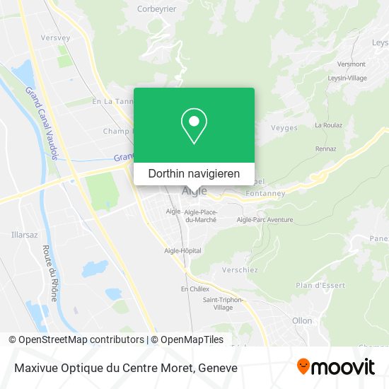 Maxivue Optique du Centre Moret Karte