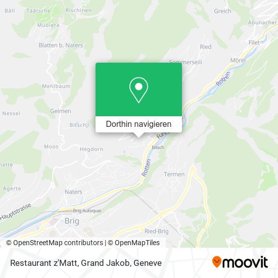 Restaurant z'Matt, Grand Jakob Karte